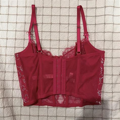 Victoria S Secret Hot Pink Corset Top Never Depop