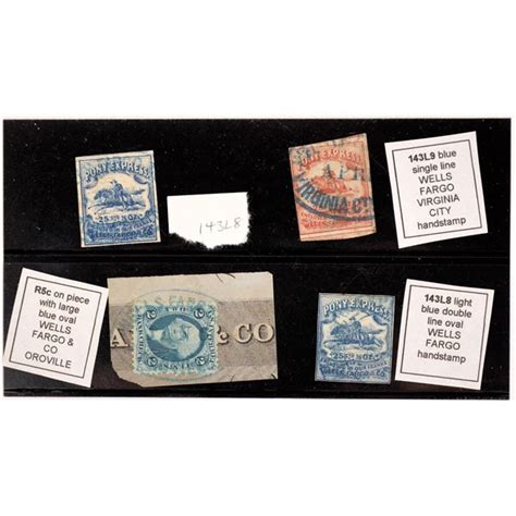 Pony Express And Wells Fargo Stamp Quartet 164023