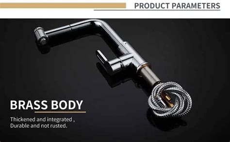 Pull Out Kitchen Sink Faucet Brass Spool Hot And Cold Mixed Kitchen Faucet Single Hole