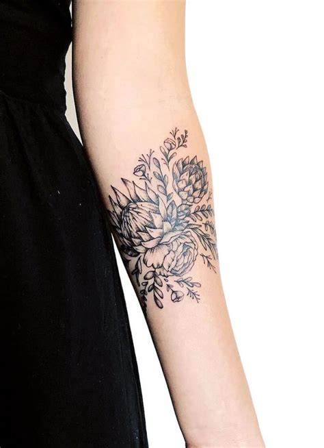 Protea Flower Tattoo