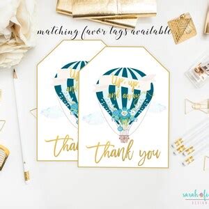 Hot Air Balloon Baby Shower Invitation Up Up And Away Printable Up And Away Shower Invitation