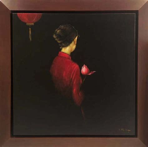 Girl With Lantern Red Moon Gallery