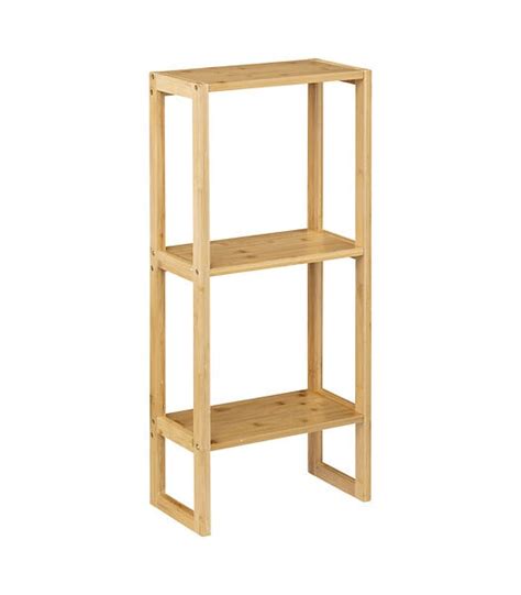 Etagère de rangement 3 niveaux en Bambou H 84 cm Bricomarché