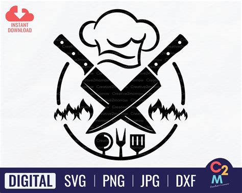 Chef Logo SVG Koch SVG Chef Clipart Kochlogo Koch SVG Etsy