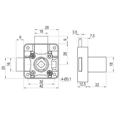 Замок врезной двухсторонний купить в Украине - интернет-магазин Сириус