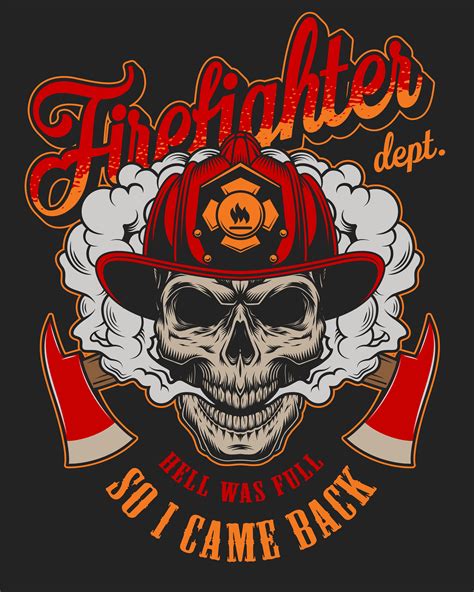 Vintage Firefighter Designs Set Firefighter Art Fireman Firefighter