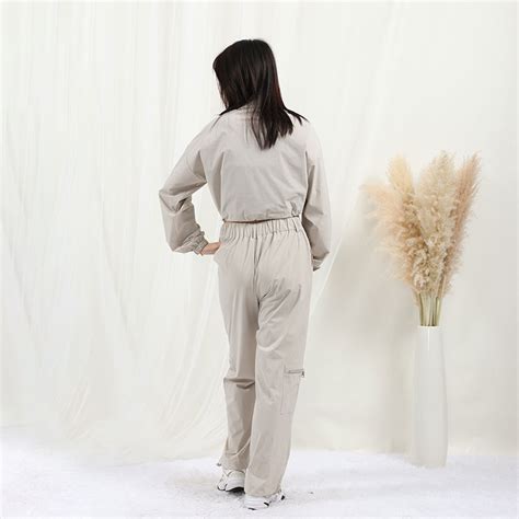 Custom Half Zip Pullover Tracksuit Jogging Crop Top Windbreaker Jacket