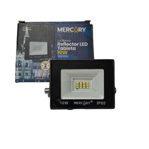 Reflector Led Plano 10 W Tipo Tableta IP65 Exterior Interior Mercury