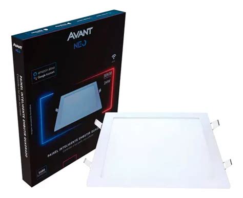 Painel Led Avant Neo Smart Embutir Quadrado W Wifi Cm