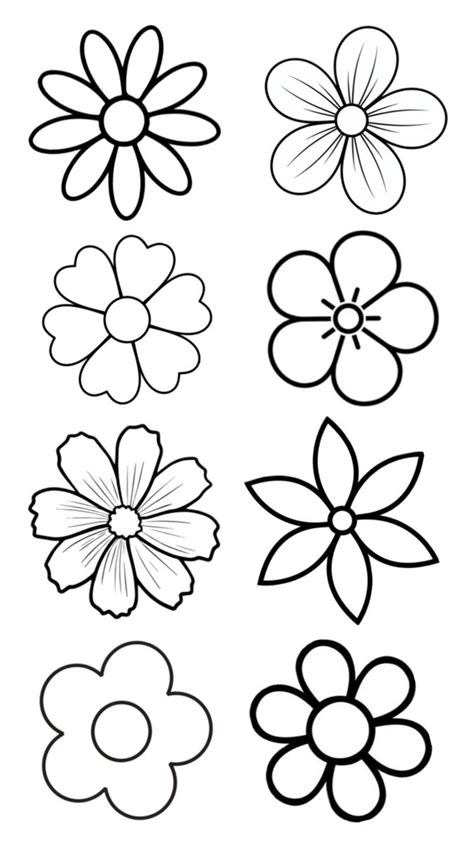 Modelo De Flores Para Desenhar