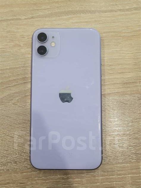 IPhone 11 128 гб, 6.10", моноблок, фиолетовый, 4G LTE, NFC, б/у, в ...
