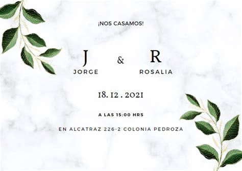 Invitaciones De Boda 【powerpoint Canva】ejemplos Y Plantillas