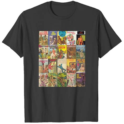 Vintage Gay Pulp Fiction Collage Version 2 T Shirts Sold By