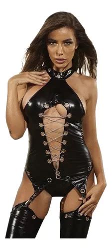 Lingerie De Couro Feminina Body Sexy De L Tex Parcelamento Sem Juros