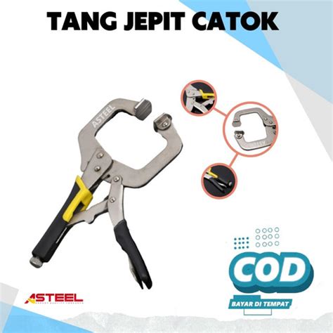 Promo Tang Jepit Catok Kunci Mini Locking Plier C Clamp Swivel Lock