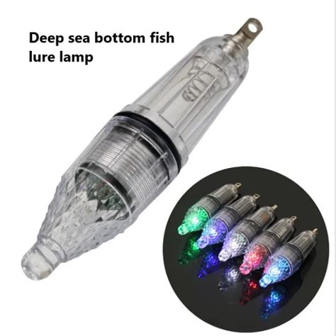 ERANPO LED Deep Fishing Lamps 12cm AA Battery Underwater LED Fish Lure