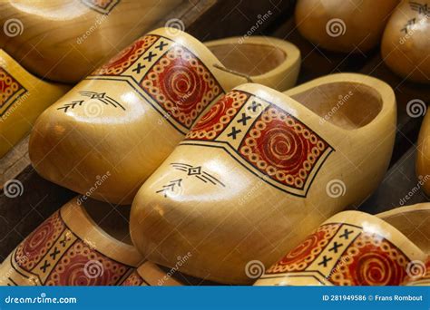 Traditional Dutch Wooden Shoes Close Up Stock Photo Image Of Wooden
