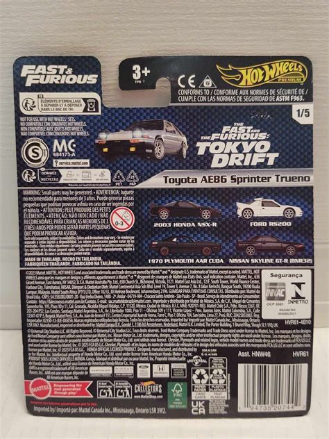 2024 HOT WHEELS FAST & FURIOUS TOYOTA AE86 SPRINTER TRUENO 1/5 REAL