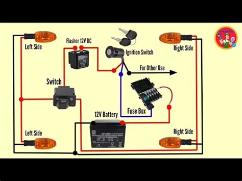 Bike Indicator Wiring Diagram With 2 Pin Flasher Connection YouTube