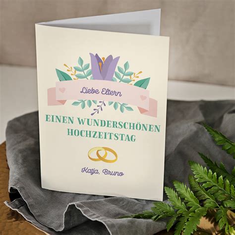 Einen Wunderschonen Hochzeitstag Gl Ckwunschkarte Geschenkspeziell De