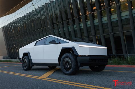 3M Satin White Tesla Cybertruck with TCT 20" Tesla AeroMaxx Wheels - T