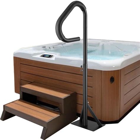 VEVOR Hot Tub Handrail 360 Rotatable Spa Side Handrail With 35 57 Adjustable Height Rust