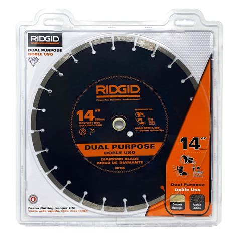 Ridgid Hd Cc X In Dual Purpose Walk Behind Saw Diamond Blade