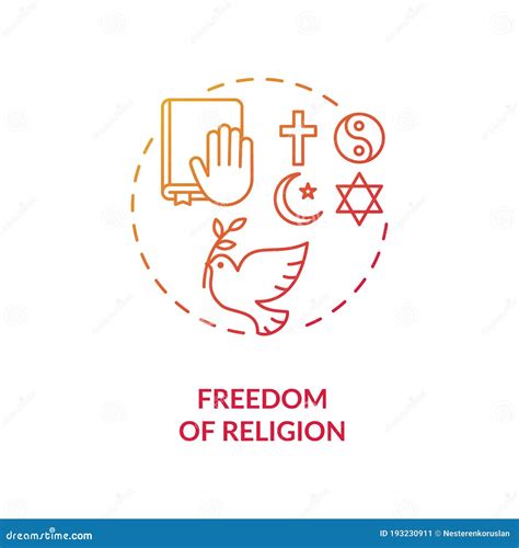 Freedom of Religion Concept Icon Stock Vector - Illustration of ...