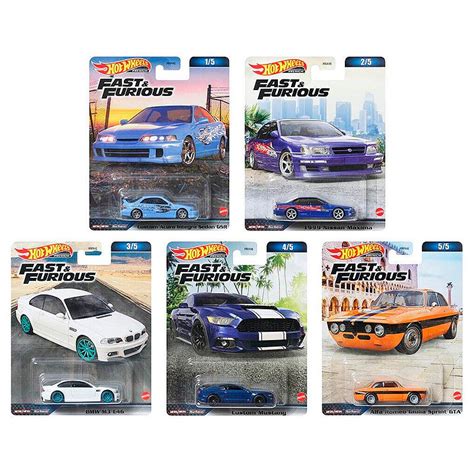 Set 5 Miniaturas Hot Wheels Premium F F 979C Counting Minis