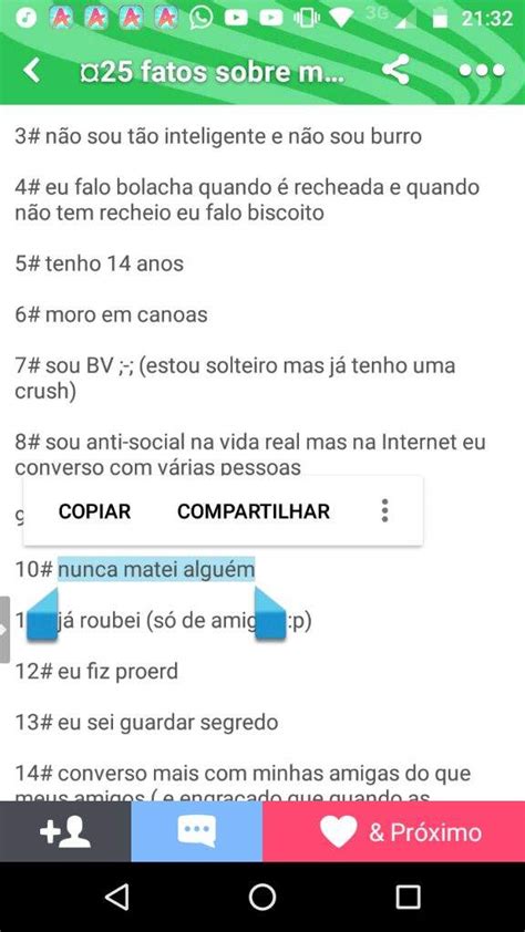 25 Fatos Sobre Mim Otanix Amino