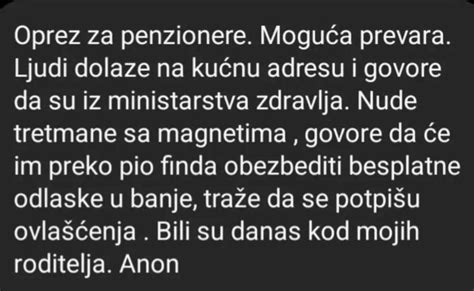 Foto Penzioneri Na Meti Prevaranata Nude Im Tretmane Magnetima I Besplatan Odlazak U Banju A