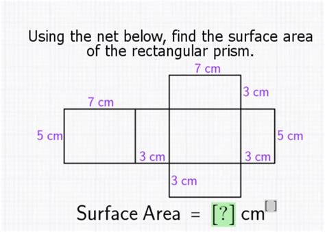 Solved Using The Net Below Find The Surface Area Of The