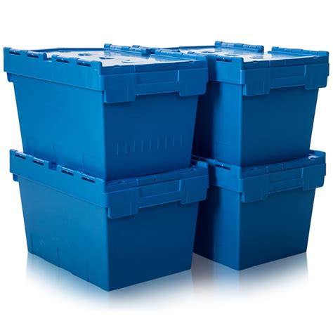 32l Blue Heavy Duty Storage Box 3 Pack Plastic Box Shop
