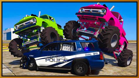 GTA 5 Roleplay Crushing Cop Cars They Get MAD RedlineRP YouTube