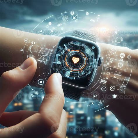 Futuristic AI infused smartwatch with seamless blend of style and