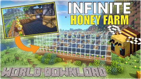 Easy Minecraft Automatic Honey Farm Tutorial Unlimited Honey Blocks And Honeycomb Bedrock