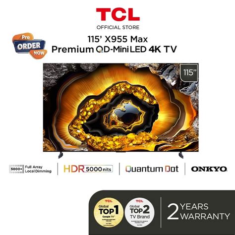 PRE ORDERTCL 115 Premium QD Mini LED TV With 20000 Local Dimming