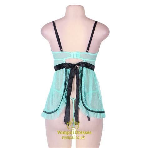 Blue Lingerie Hot Open Back Dress Xl Xl Underwear Large Size Women S