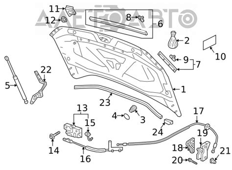Уплотнитель капота передний VW Tiguan 18- OEM 5NA823707 артикул 593812 ...