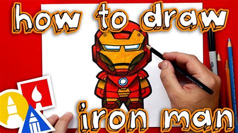 How To Draw Cartoon Iron Man - YouTube