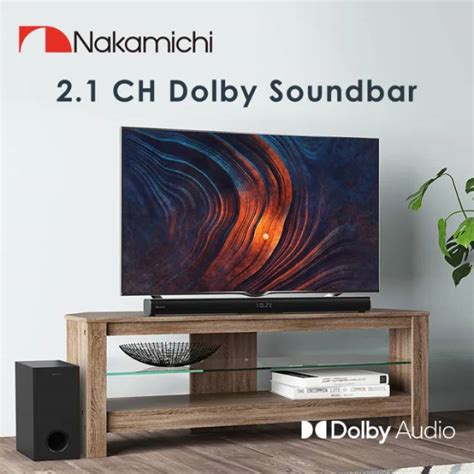 Nakamichi APOLLO 220 Dolby Audio 2.1 Soundbar - Black - Eshtir.com