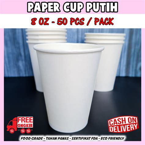 Paper Hot Cup Oz Gelas Kopi Kertas Paper Hot Cup Polos Oz Ml Papercup Gelas Panas