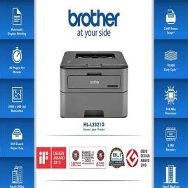 Brother HL L2321D Single Function Monochrome Laser Printer With Auto