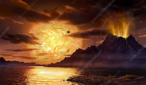 Surface of extrasolar planet Gliese 581c - Stock Image - R650/0297 ...