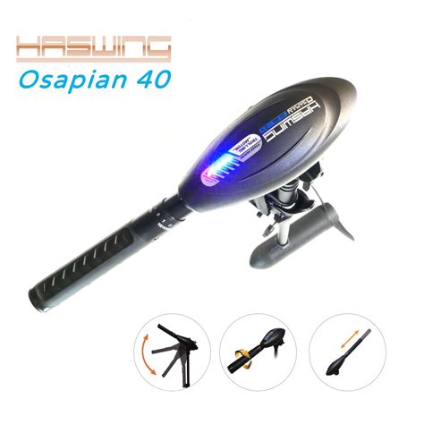 Haswing Osapian 40 Electric Outboard Trolling Motor 40lbs, 480W, 12V ...
