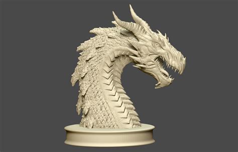 Dragon Bust 3D Model 3D Printable CGTrader