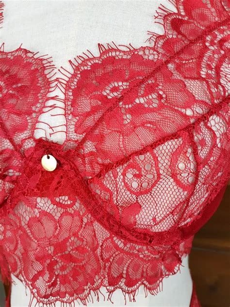 Red Lace Lingerie Set Women S Fashion Undergarments Loungewear On