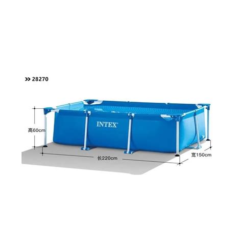 INTEX 28270 2.2M X 1.5M X 0.6M 직사각형 프레임 풀 수영장 대형 직사각형 수영장|공구 부품 ...