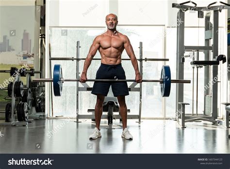 Strong Muscular Shirtless Mature Older Bodybuilding Stock Photo 1607344123 Shutterstock