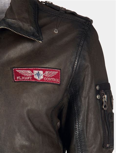 Herren Blouson Lederjacke Im Flieger Stil Piloten Stil Gbgismo Lakav